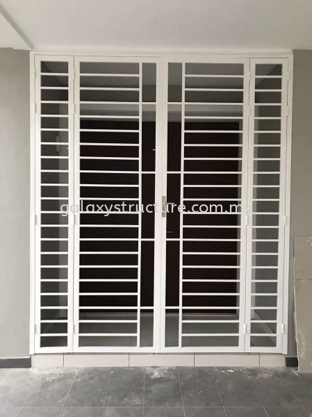 Progress done:1)To fabrication and install new powder coated window grille  2)To fabrication and install new powder coated sliding grille with key lock 3)To fabrication and install new powder coated folding grille with handle key lock - Kuala Lumpur  Grill Door Selangor, Malaysia, Kuala Lumpur (KL), Shah Alam Supplier, Suppliers, Supply, Supplies | GALAXY STRUCTURE & ENGINEERING SDN BHD