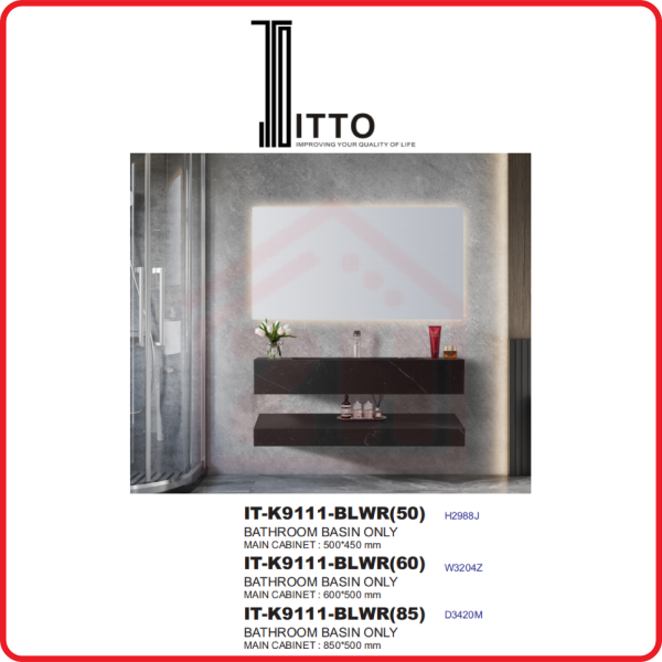 ITTO Premium Bathroom Basin IT-K9111-BLWR ITTO BASIN CABINET BATHROOM FURNITURE BATHROOM Johor Bahru (JB), Kulai, Malaysia Supplier, Suppliers, Supply, Supplies | Zhin Heng Hardware & Trading Sdn Bhd