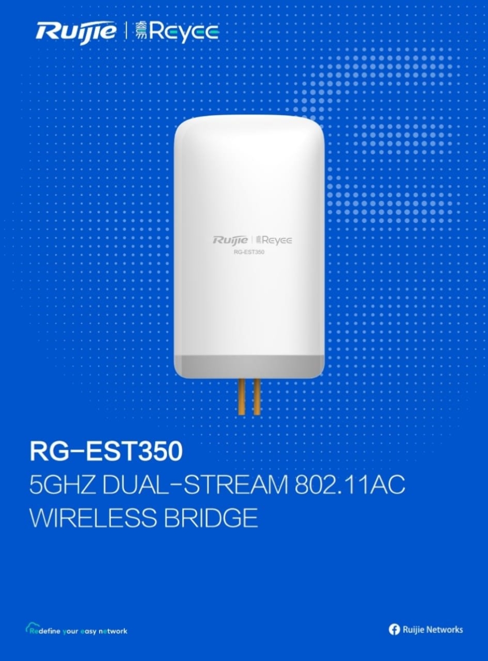 RG-EST350 5GHZ DUAL -STREAM WIRELESS BRIDGE