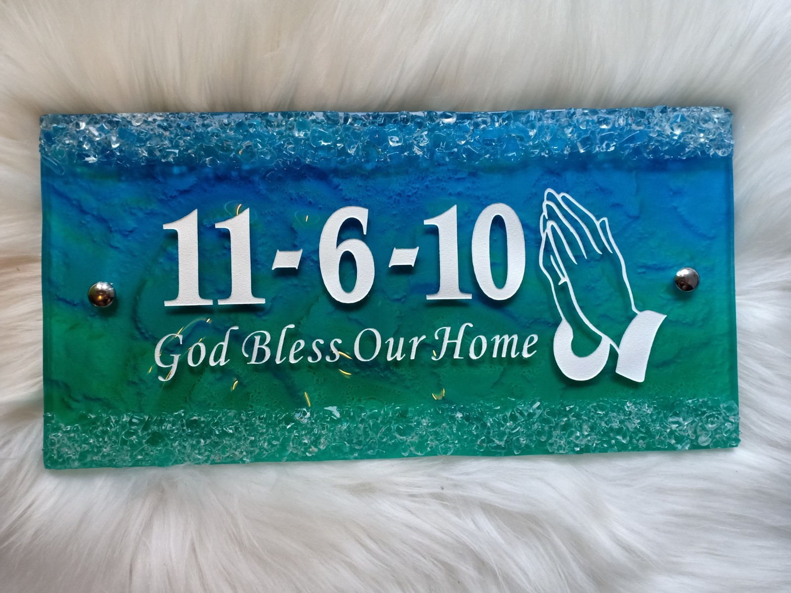 Door Plate with Pray Symbol