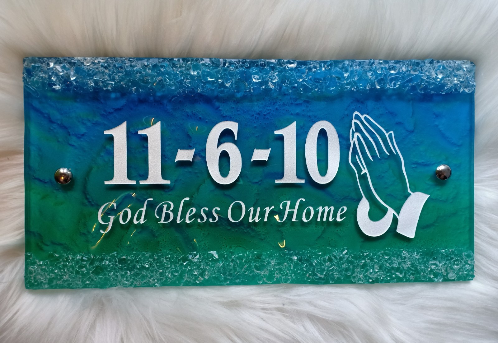 Door Plate with Pray Symbol