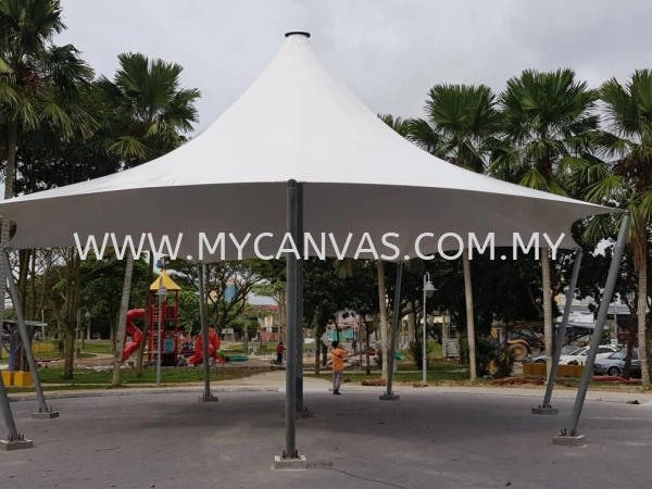 Tensile Shade Membrane And Structural Steel Work