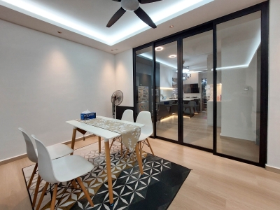 Sliding Door & Dining Room Design- Interior Design - SD Renovation - Pasir Gudang, Johor Bahru