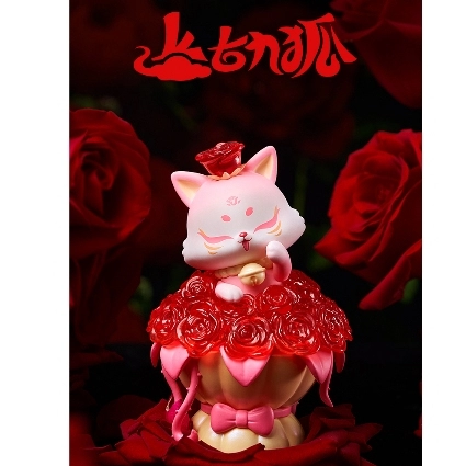 Nine Ancient Fox Rose Series Blind Box 上古九狐玫瑰小仙系列盲盒狐狸摆件手办可爱礼物玩具公仔