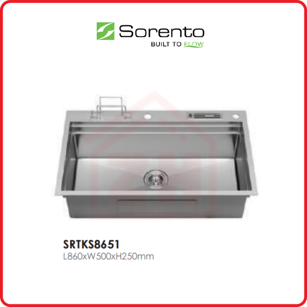 SORENTO Multifunctional Kitchen Sink SRTKS8651 SORENTO MULTIFUNCTIONAL KITCHEN SINK KITCHEN SINK KITCHEN APPLIANCES Johor Bahru (JB), Kulai, Malaysia Supplier, Suppliers, Supply, Supplies | Zhin Heng Hardware & Trading Sdn Bhd