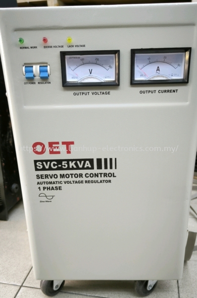 OET SVC-5000 Automatic Voltage Stabiliser Power Stabiliser Kuala Lumpur (KL), Malaysia, Selangor Supplier, Suppliers, Supply, Supplies | Lian Hup Electronics And Electric Sdn Bhd