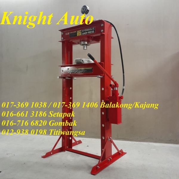 KGT 30ton Hydraulic Shop Press with Meter two hand Pump(slow & fast) ID33634 ID34877 Hydraulic Shop Press Garage (Workshop)   Selangor, Malaysia, Kuala Lumpur (KL), Seri Kembangan, Setapak, Kajang Supplier, Suppliers, Supply, Supplies | Knight Auto Sdn Bhd