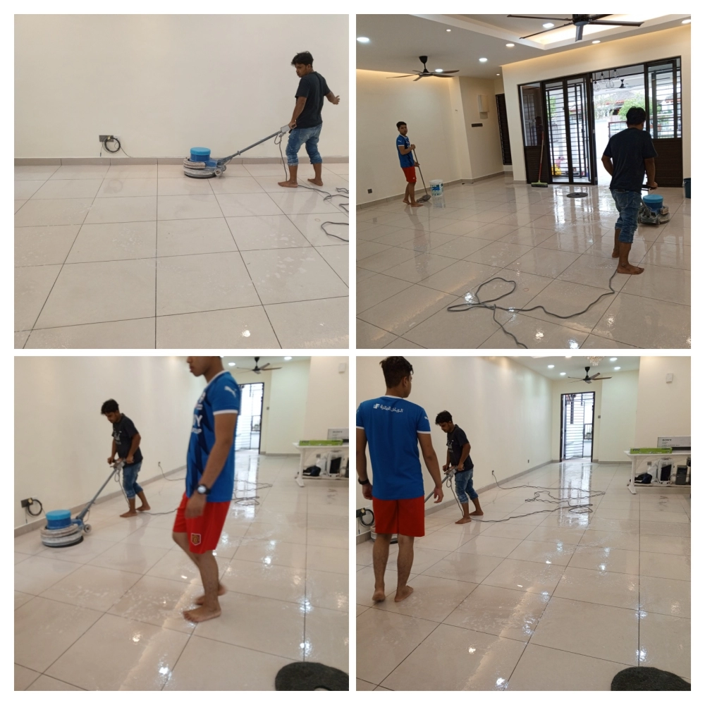 tiles floor cleaning and polish 