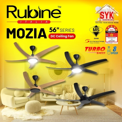 SYK Free Shipping Rubine Ceiling Fan Light Mozia Series 56 Inch DC Motor Remote Control Fan With Lamp Kipas Siling Lampu