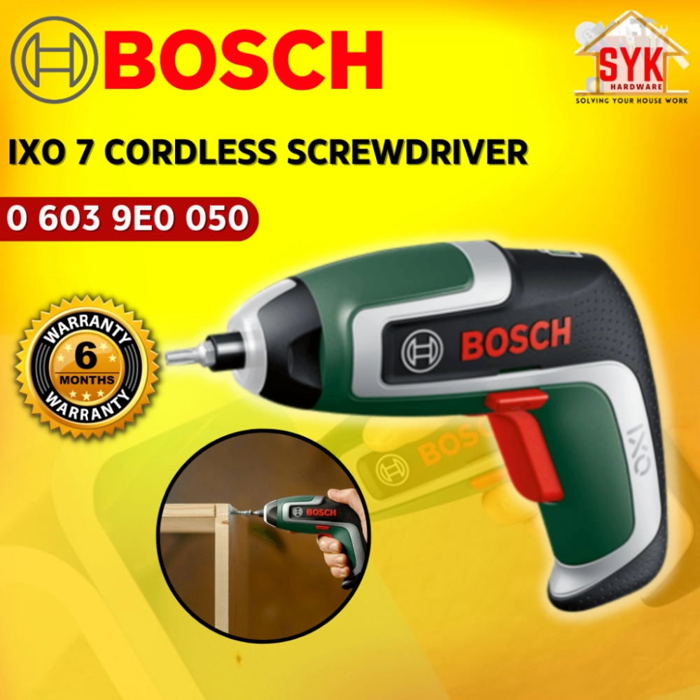 SYK Bosch IXO 7 3.6V Cordless Screwdriver Machine USB Wood Drilling Machine Mesin Gerudi 0 603 9E0 050