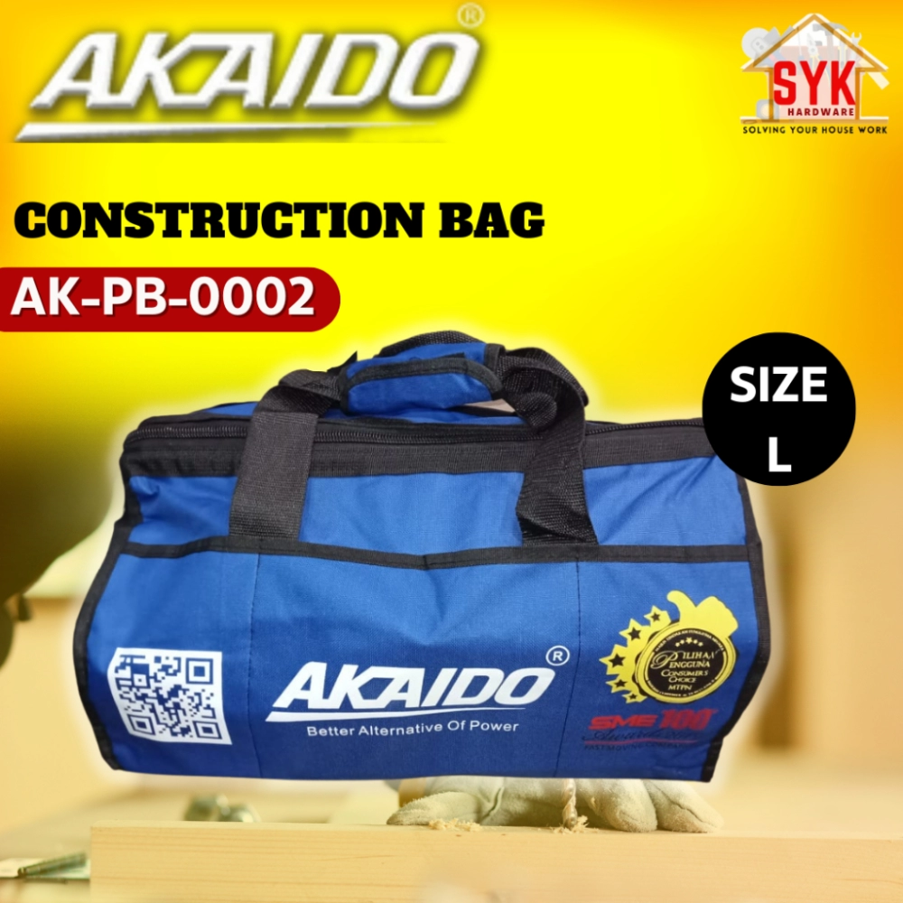 SYK Akaido AK-PB-0002 Construction Bag Size L Power Tools Heavy Duty Storage Soft Bag Beg Simpan Mesin