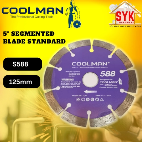 SYK Coolman S588 5 Inch Segmented Blade Standard Stone Block Premix Roof Tiles Angle Grinder Cutting Blade