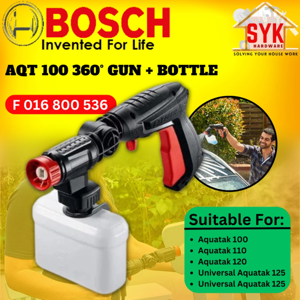 SYK Bosch F016800536 F016F05131 Trigger Gun Detergent Bottle Aquatak High Pressure Washer Sprayer Gun