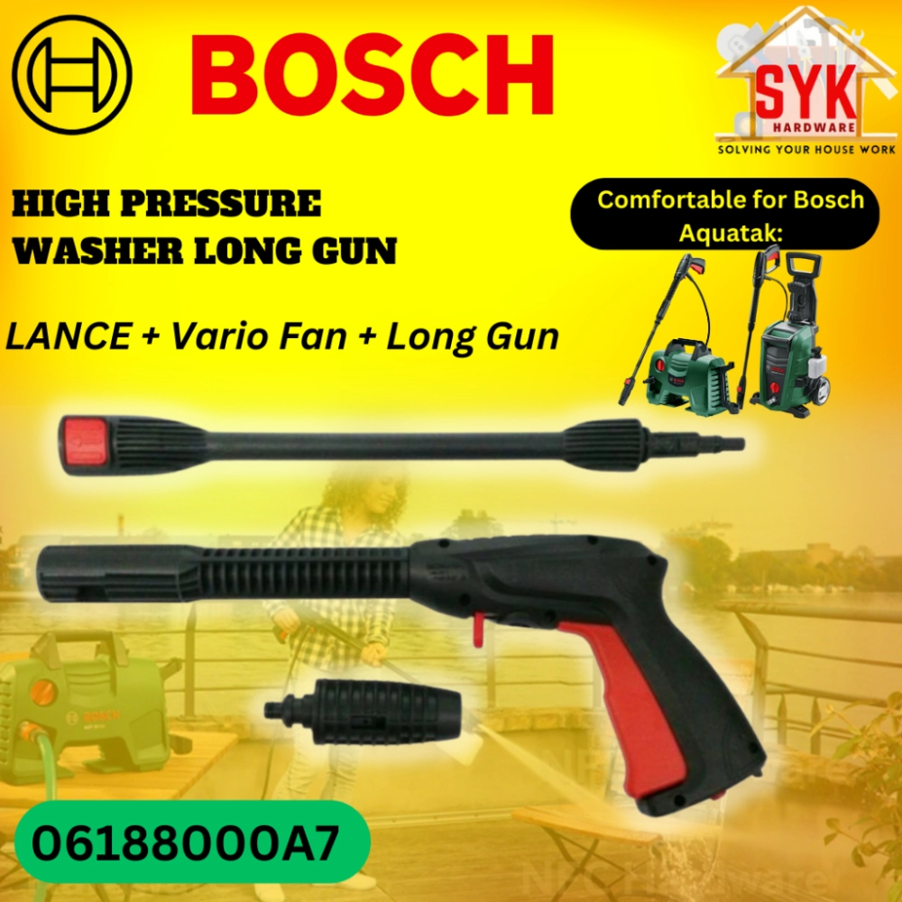SYK Bosch 06188000A7 High Pressure Washer Lance Vario Fan Long Gun Aquatak Machine Spare Part Sprayer Gun