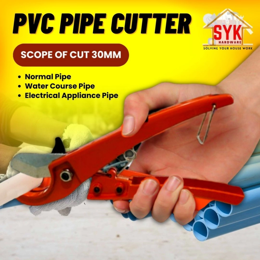 SYK PVC Poly Pipe Cutter Poly Cutter Pemotong Paip Gunting Paip PVC Pemotong PVC Alat Paip Kerja Memasang Paip