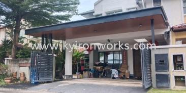 Installation Mild Steel Aluminium Strip Ceiling Awning at Kajang (Aluminium Ceiling Strip Awning)