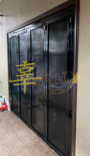 Mild Steel Perforated Plate Folding Door 