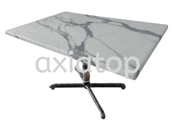 70x110cm / 80x120cm Romeo Marble with H Rocket Leg Rectangle Table Cafe Table / Dining Table F & B Furniture Melaka, Malaysia, Selangor, Kuala Lumpur (KL), Johor Bahru (JB), Seri Kembangan Supplier, Suppliers, Supply, Supplies | Axiatop Furniture