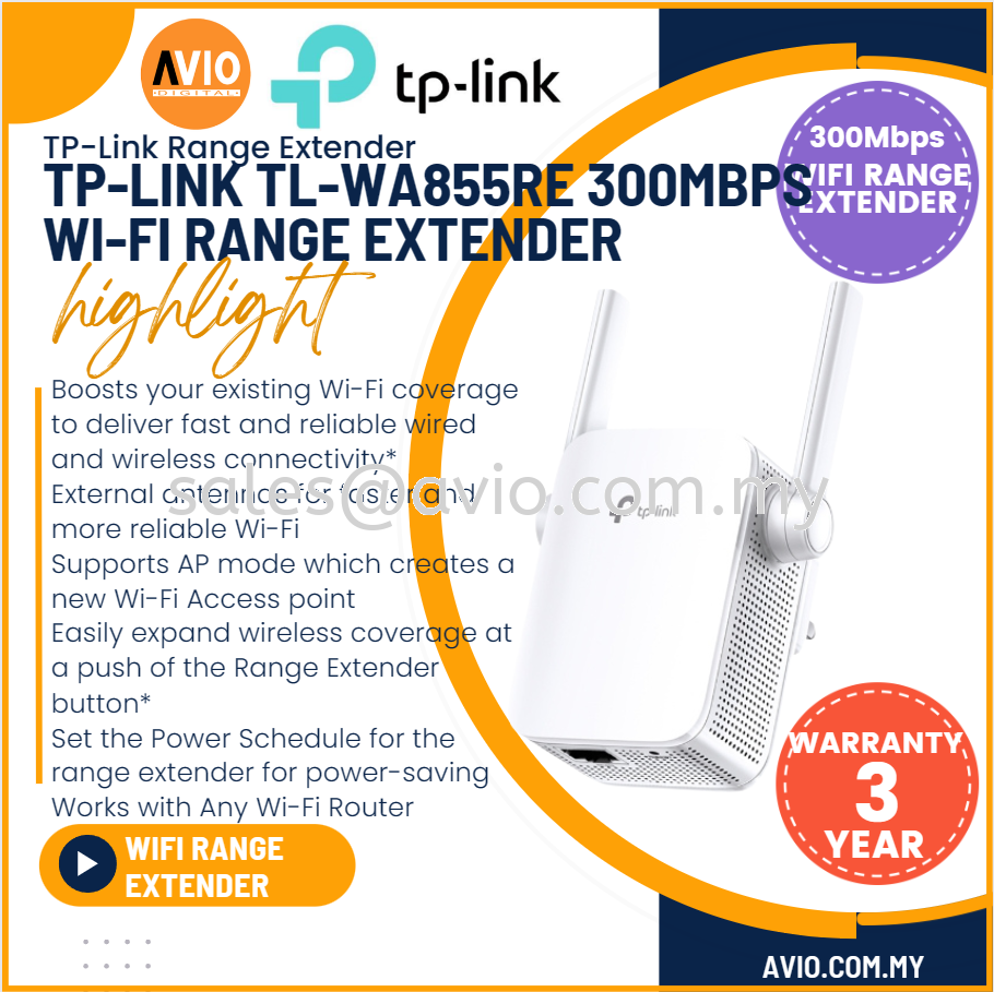 EXTENDER TP-LINK 300 MBPS TL-WA855RE