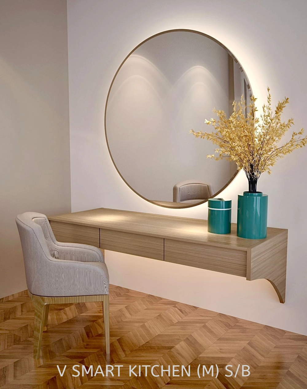 dressing table design circle Dressing table design