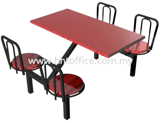 B2 - 4 Seater Fibre Glass Canteen Table Set   