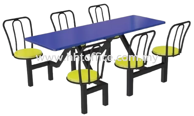 C4 - 6 Seater Fibre Glass Canteen Table Set