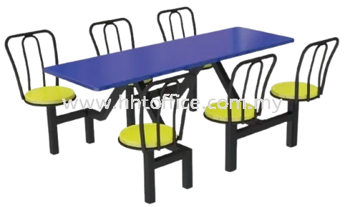 C4 - 6 Seater Fibre Glass Canteen Table Set