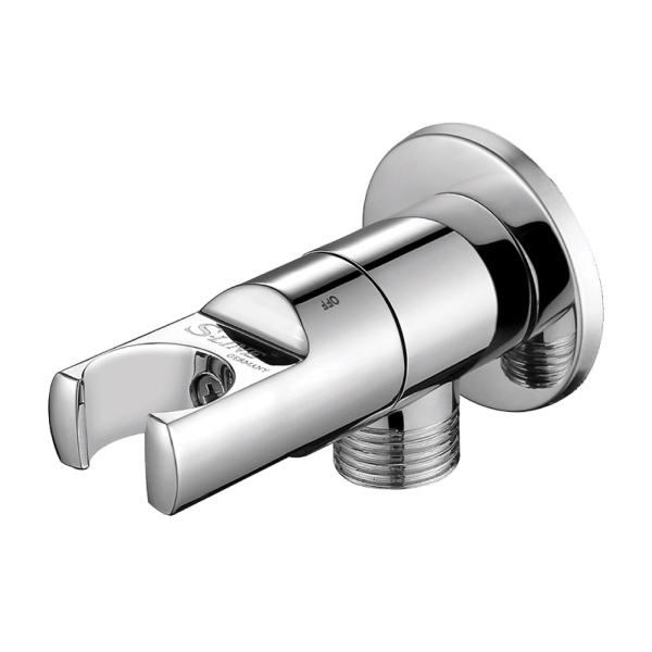 SLINE H6113-CR Angle Valve + Holder (Chrome) - 00924F ANGLE VALVES SANITARY SLINE Malaysia, Selangor, Kuala Lumpur (KL), Shah Alam Supplier, Suppliers, Supply, Supplies | Vicki Hardware Marketing (M) Sdn Bhd