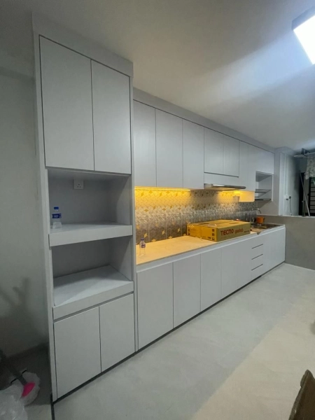 Custom-Made Minimalist Low Profile Kitchen Cabinet