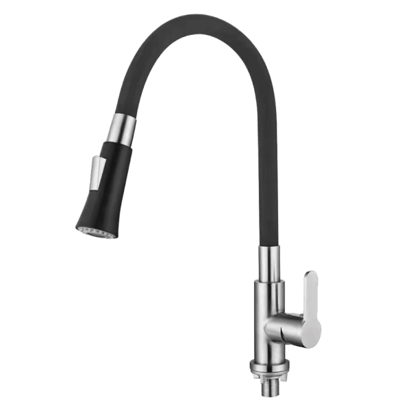 SLINE FX2113 SUS 304 Stainless Steel Flexible Pillar Sink Faucet/ Tap (Matte Black & Matte S/Steel) - 00925K TAPS  SANITARY SLINE Malaysia, Selangor, Kuala Lumpur (KL), Shah Alam Supplier, Suppliers, Supply, Supplies | Vicki Hardware Marketing (M) Sdn Bhd