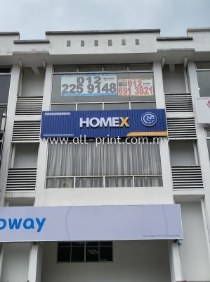 Homex Kepong - 3D Box Up Lettering LED Conceal Frontlit