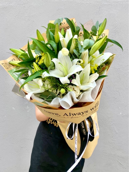 Pacific Lilies Bouquets -Fresh Flowers  Melaka Retailer, Services | BLISS FLORIST