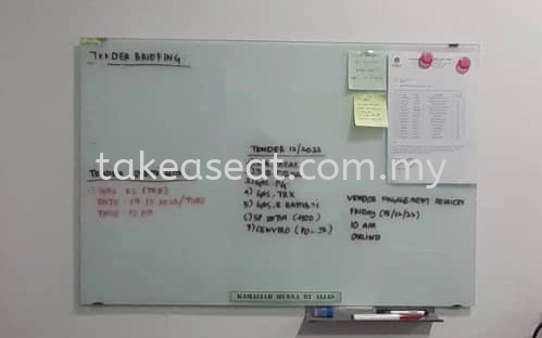 Tempered Glass Magnetic Whiteboard Panel 