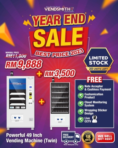 Year End Sale Best Price 2023 Powerful 49Inch Vending Machine (Twin)