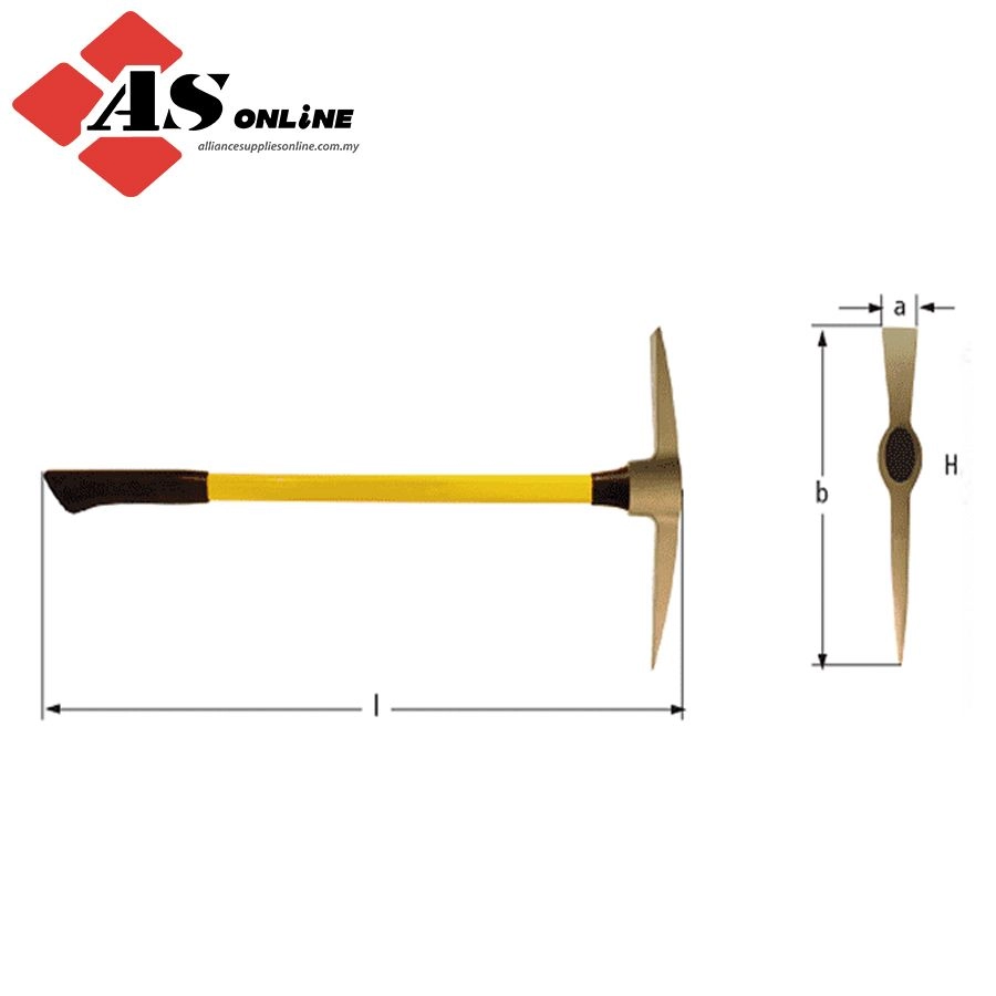AMPCO Railroad Pick With Wooden Handle DIN 20123 55x550mm / Model: NK3000