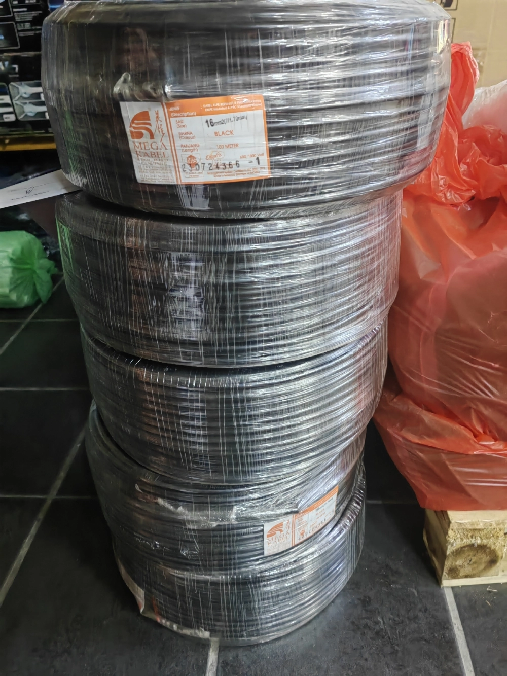 Mega XLPE/PVC  SINGLE CORE CABLE 16MM 