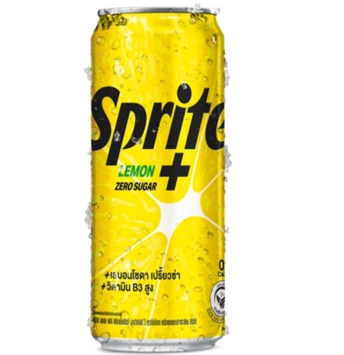 Sprite Lemon Plus Zero Sugar Yellow Can 320ml