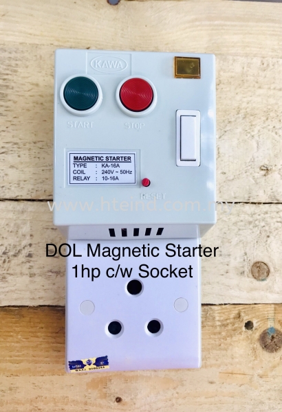 DOL Magnetic Starter 1hp c/w Socket DOL ELECTRICAL SPARE PARTS & ACCESSORIES Pahang, Malaysia, Kuantan Supplier, Suppliers, Supply, Supplies | HTE Industrial Supplies (M) Sdn Bhd