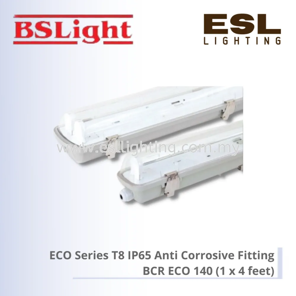 BSLIGHT ECO Series T8 IP65 ANTI CORROSION FITTING 2 x 4 feet - BCR ECO 240