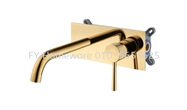 SORENTO SRTWT5613-GY Wall Mounted Basin Mixer Tap Golden Yellow Mixer (Hot & Cold) Bathroom Faucet Bathroom Appliance Johor Bahru (JB), Malaysia, Skudai Supplier, Suppliers, Supply, Supplies | FY HOMEWARE SDN BHD