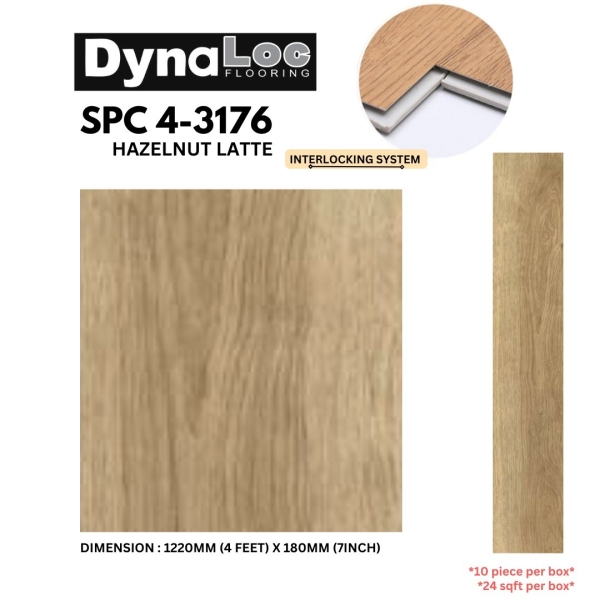 SPC Flooring SPC Flooring 4mm - Hazelnut Latte ( SPC4-3176 ) 4mm SPC Flooring (10pcs per box) SPC Flooring Malaysia, Selangor, Puchong, Kuala Lumpur (KL) Supplier, Supply  | Dynaloc Sdn Bhd