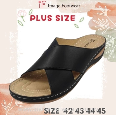 Plus Size Comfort Slipper -PS-1998-72- BLACK Colour