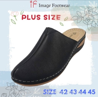 Plus Size Comfort Slipper -PS-1998-71- BLACK Colour