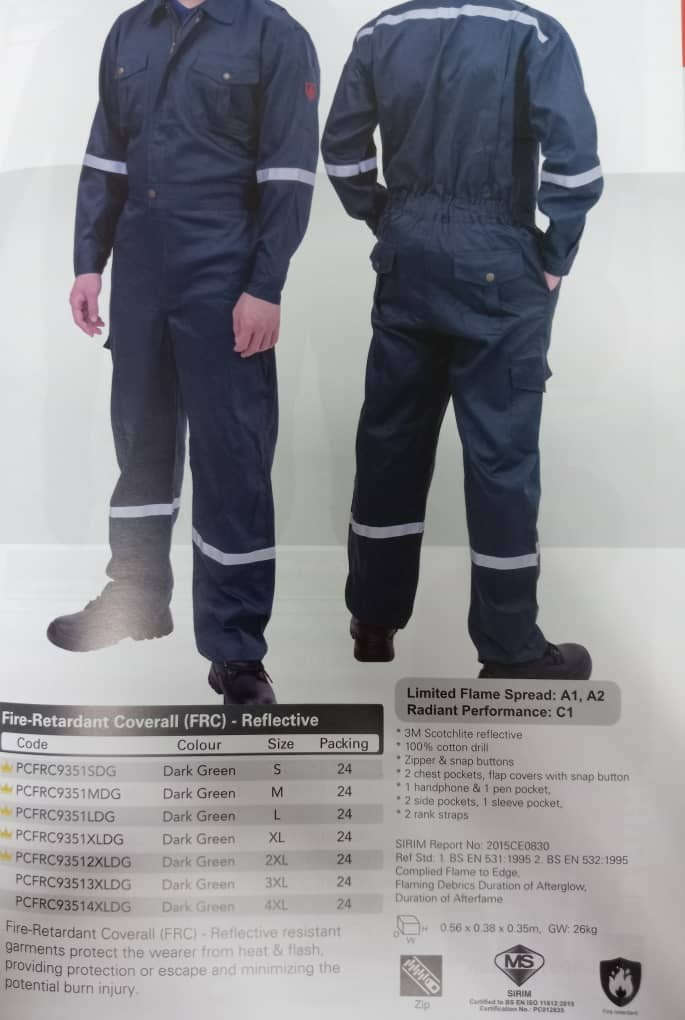 FIRE RETARDANT COVERALL (FRC) - REFLECTIVE