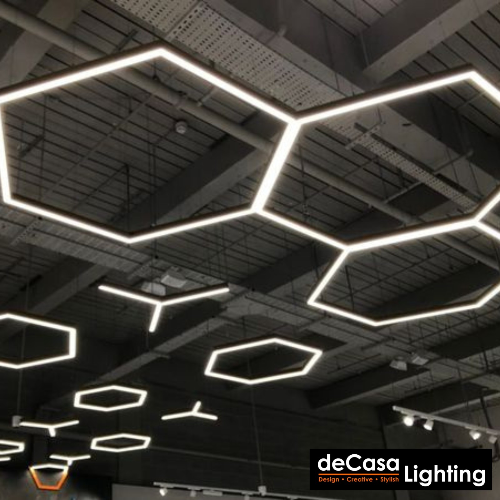 CUSTOMISE SIZE / SHAPE / BODY COLOUR - LED LINEAR PENDANT LIGHT