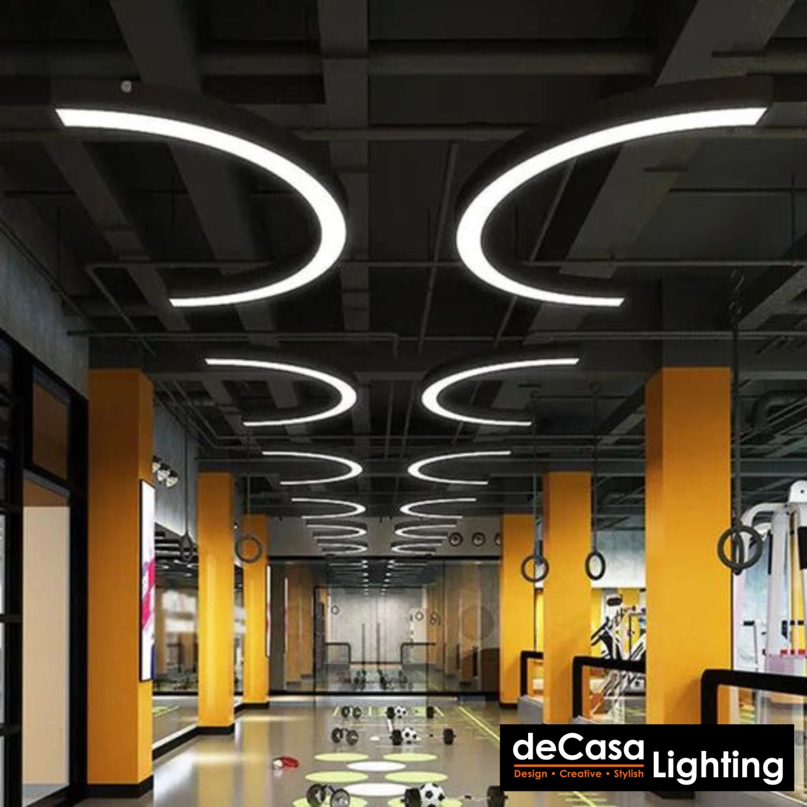 CUSTOMISE SIZE / SHAPE / BODY COLOUR - LED LINEAR PENDANT LIGHT