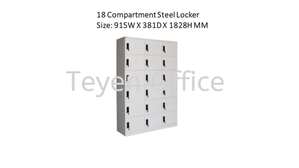 18 COMPARTEMNT STEEL LOCKER S 109/A LOCKER COMPACTMENT STEEL FURNITURE Selangor, Malaysia, Kuala Lumpur (KL), Banting Supplier, Suppliers, Supply, Supplies | TEYEN OFFICE FURNITURE SDN BHD