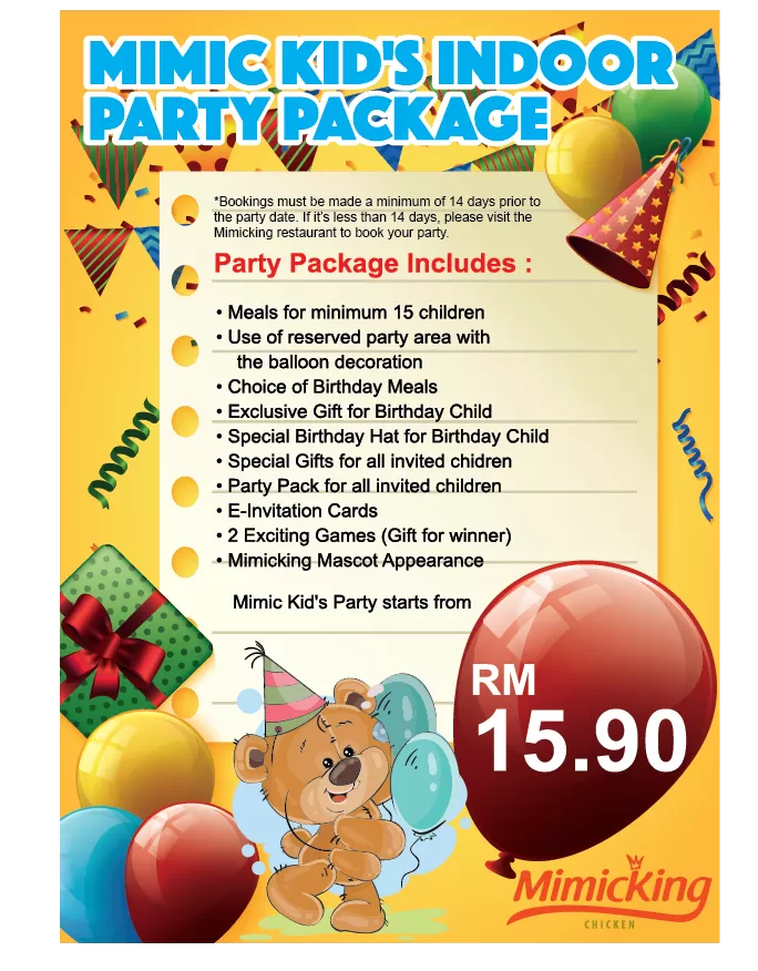 Kid's Indoor Party Package