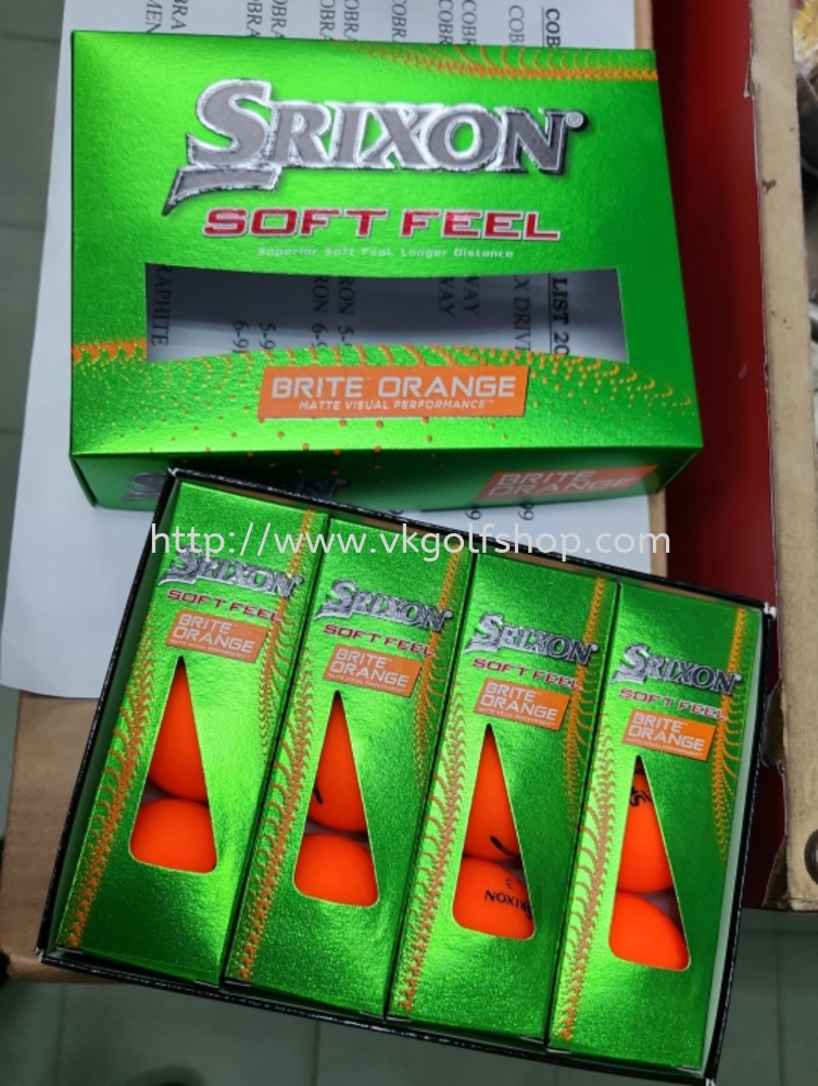 In Stock Now Srixon Soft Feel Orange Golf Balls