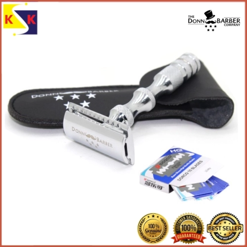 The Donn Barber Classic Double Edge Stainless Steel Safety Razor Free Tucks